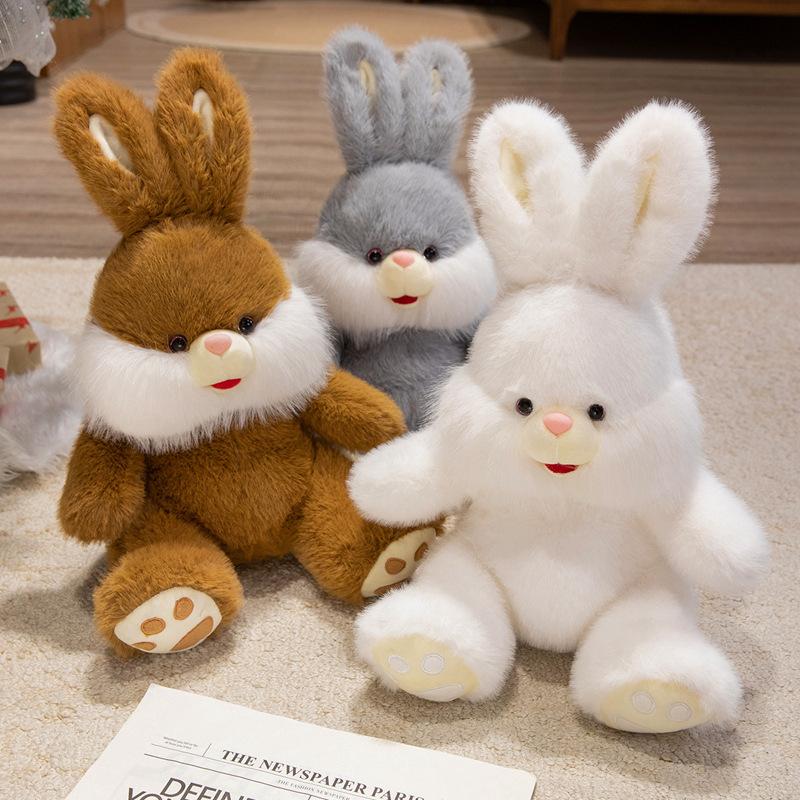 30cm Cute Rabbit Plush Toys Soft Stuffed Cartoon Animal Doll Kawaii Sitting Rabbit Toy Pillow for Birthday Gifts