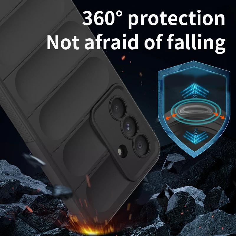 Case For Samsung Galaxy S25 S24 S23 S22 S21 Note 20 Ultra Plus S24FE S23FE S25Edge Luxury Silicone Shockproof Back Cover Coque