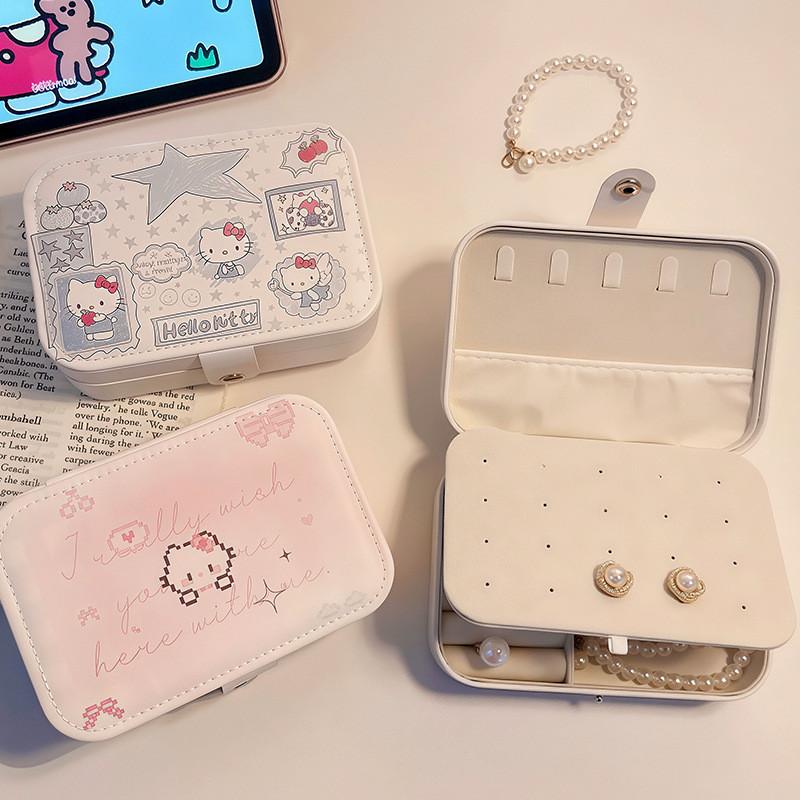 Hello Kitty Jewelry Organizer With Soft Pu Material For Gift Storage And Travel Use
