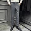 A New Men's Autumn Dress Casual Pants Slim-fitting Small Straight Business Commuter Trendy Men's Suit Pants