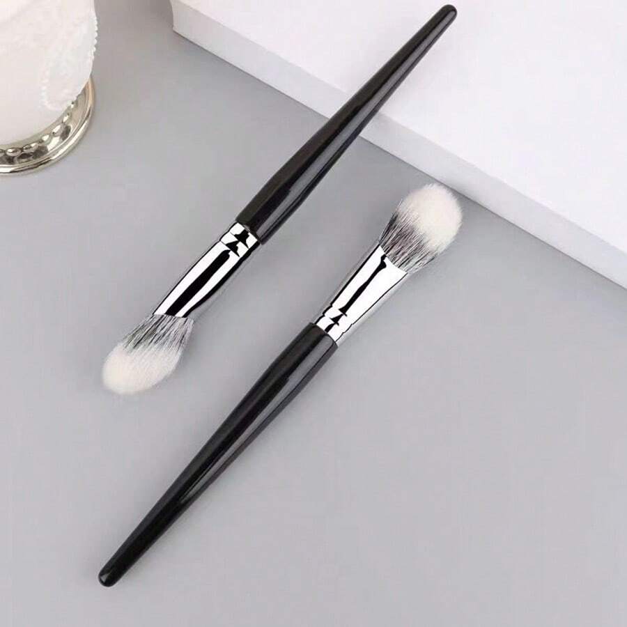 1 Stück Abgeschrägter Rougepinsel Ziegenhaar Verblendung Wangen Rouge Make-up Werkzeug, Foundation Pinsel, Concealer Pinsel, Konturpinsel, Bronzer Pinsel, Puderpinsel