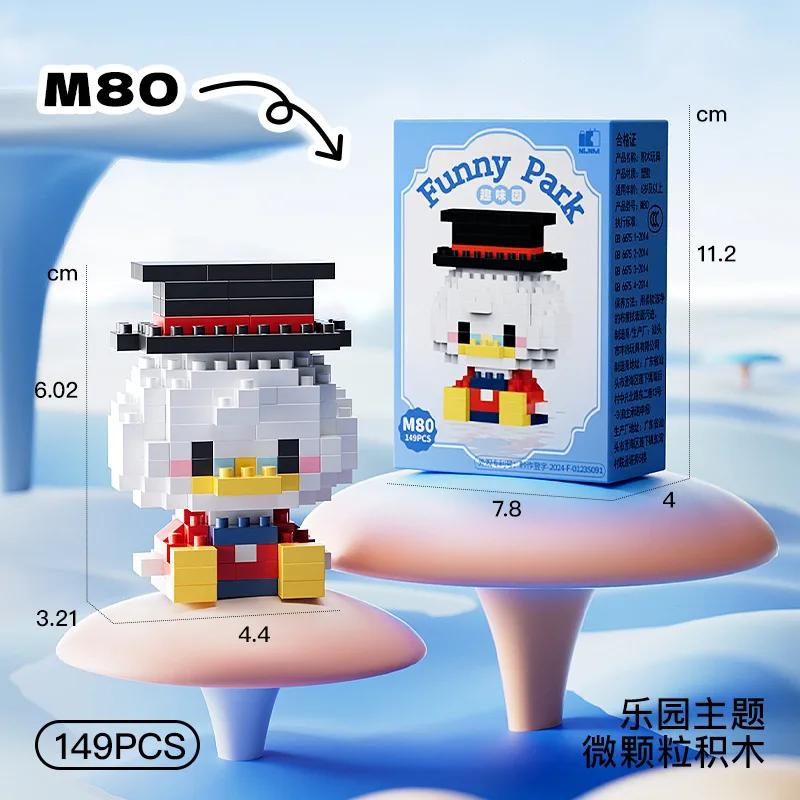 Disney Princess Micro Building Blocks Mickey Mouse Winnie Friend Figure Donald Duck 60 Style Assembled Mini Brick Toys For Kids