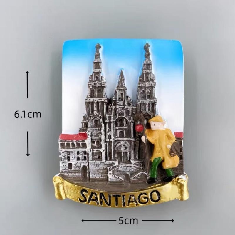 3D Resin Spain Fridge Magnet - Barcelona Seville Donostia Jaen Spanish Travel Souvenir Refrigerator Magnet Home Decor Gift