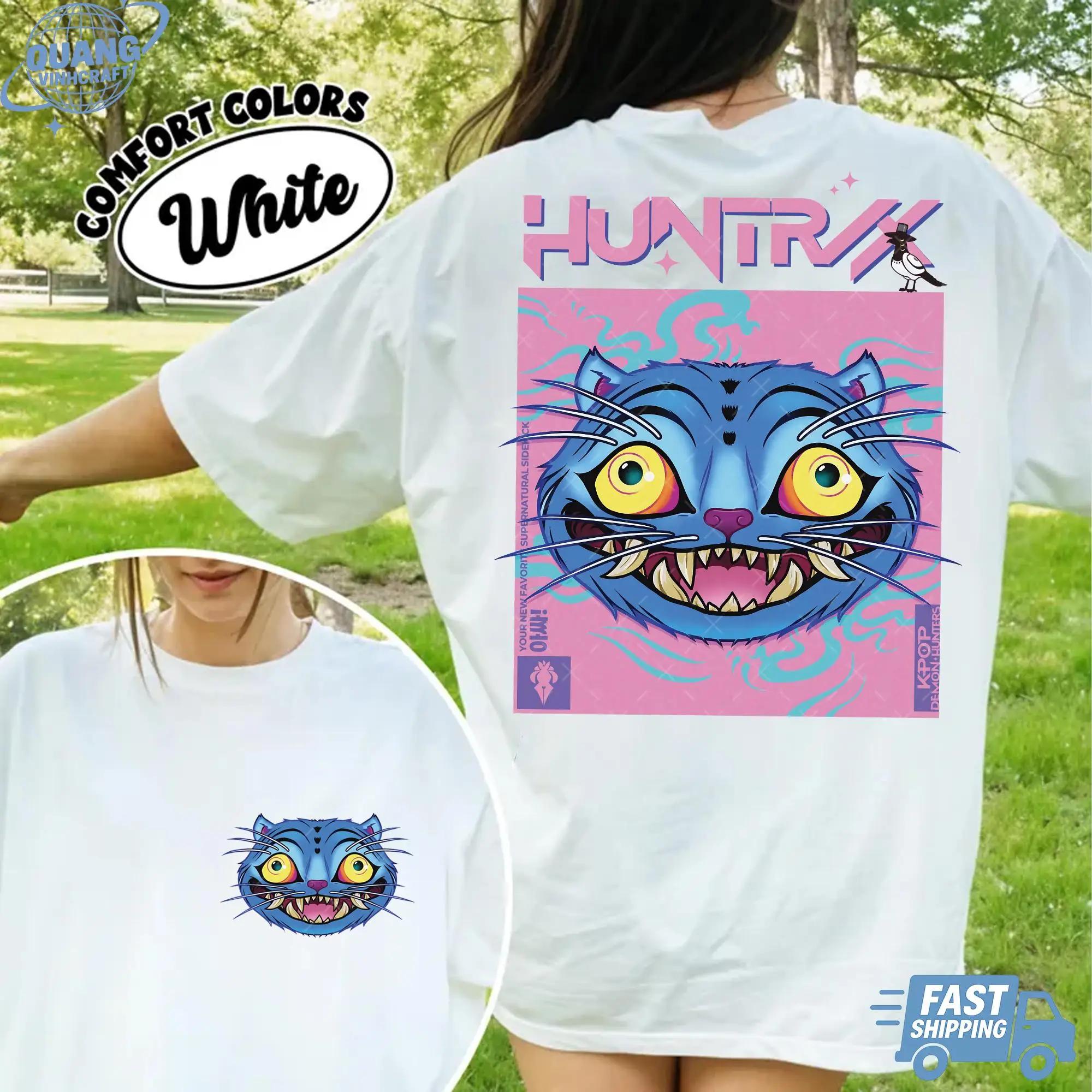 

Anime Kpop Devil Hunter Derpy Tiger and Bird Pattern Printed Cotton T-shirt Summer Women s Fashion Street Casual Top Tees Kids S