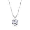 JIUZUAN Moissanite Necklace 18K Gold Plated 925 Silver Solitaire Pendant Minimalist Style Elegant Gift Comes with GRA Certificat