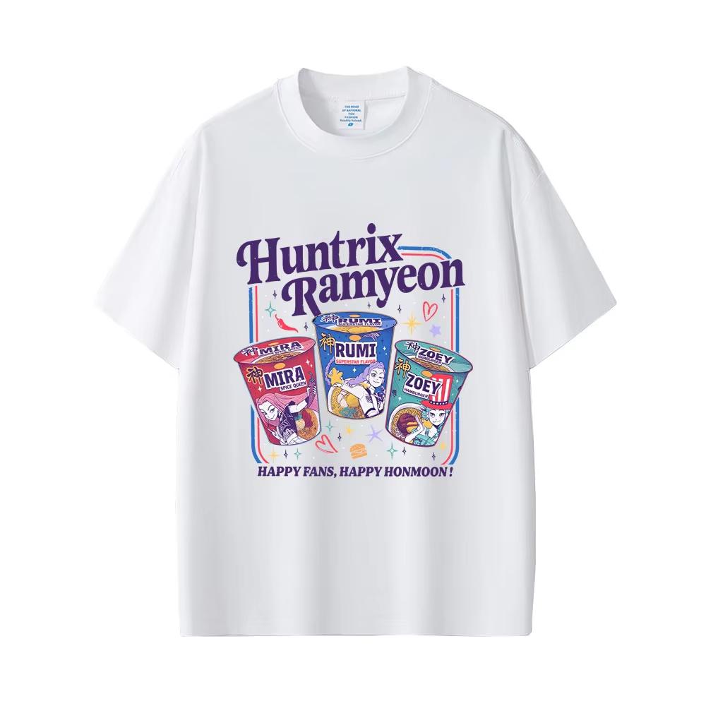 Hot Sale Kpop Demon Hunters Rumi Mira Zoey Funny Meme Cotton T-shirts Men's Women Cartoon Fashion Trend Streetwear Gift for Fans