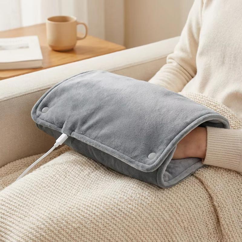USB Thermostatic Hand Warmer Short Velvet Fabric Warm Hands And Legs Shawl for Winter Office And Home Use Heating Blanket