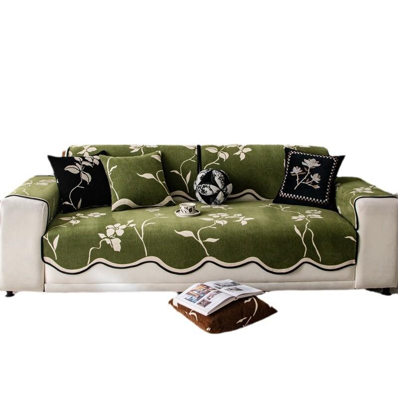 Retro Special-Shaped Sofa Cushion Universal In All Seasons  New High-End Leather Autumn And Winter Non-Slip Pad Cover Cloth Towel