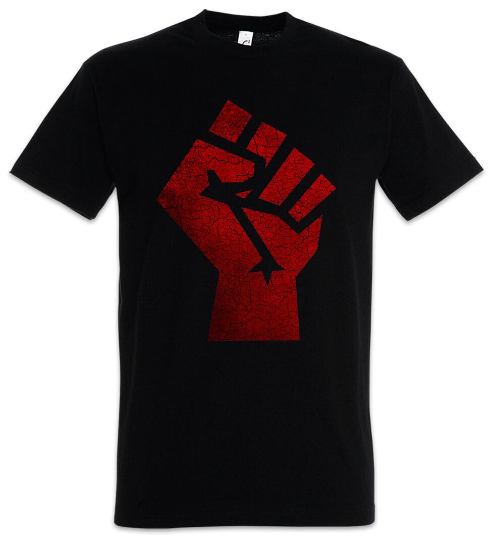 26 Raised Fist Men s T-Shirt Red Clenched Fist Salute Unity Strength Sign- Unisex T-Shirt XXXXL