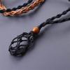 Hand-knitted Braided Necklace Cord Braided Necklace Cord Crystal Necklace Holder Empty Stone Holder