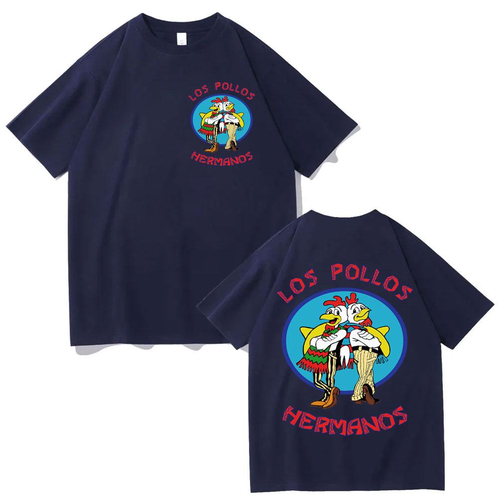 TV Series Breaking Bad Los Pollos Hermanos Graphic T Shirts Vintage Y2K Clothing Tshirt Casual Fashion Loose Tshirts Unisex