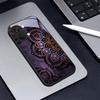 Purple Mandala Wallpaper Black Glass Phone Case For OnePlus Ace 2 3 5 Pro Nord CE 2T 2 3 Lite 6 7T 8 9 10 Pro 11R 12R 13R Cover