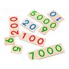 Drewniane Montessori dla dzieci Numery 1-9000 Karta edukacyjna Matematyka Pomoce dydaktyczne Przedszkolaki Wczesna edukacja Zabawki edukacyjne