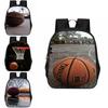 Sac à dos scolaire élégant Basketball 15 pouces Grande capacité Léger Pour Garçons et Filles