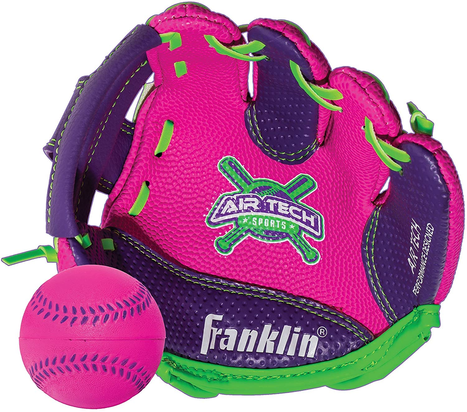 Franklin Sports Air Tech Baseball Glove Ball 22cm Imported from Kids  & Set, Right-Handed Throw, [Officially Japan]