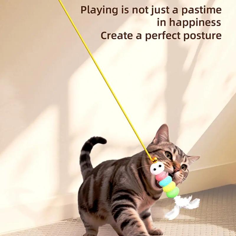 Interactive Cat Teasing Stick Toy Automatic Electric Flying Bird Cat Toy Pet Stress Relief Toys For Cats