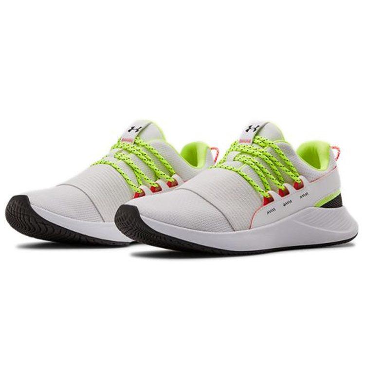 Under Armour Charged Breathe Lace Running Shoes White/Green Women's 3022584-103