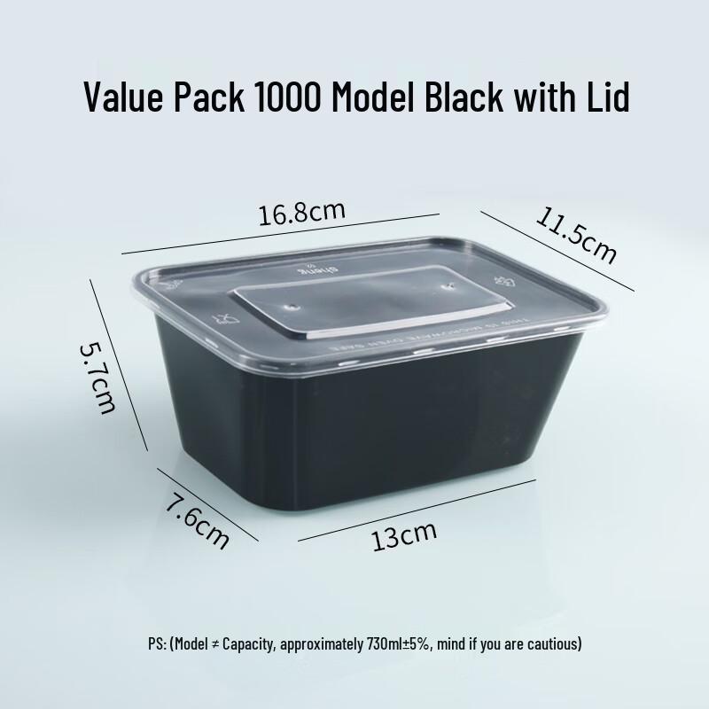 Disposable Rectangular Plastic Food Containers