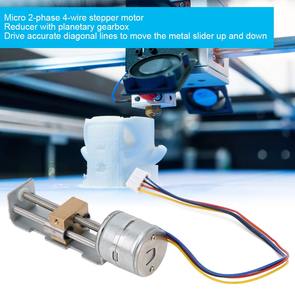 Mini Linear Stage Actuator, Small Slide Rail Screw Stepper Motor, Stepper Motor with Planetary Reducer for Measuring Equipment, Printers