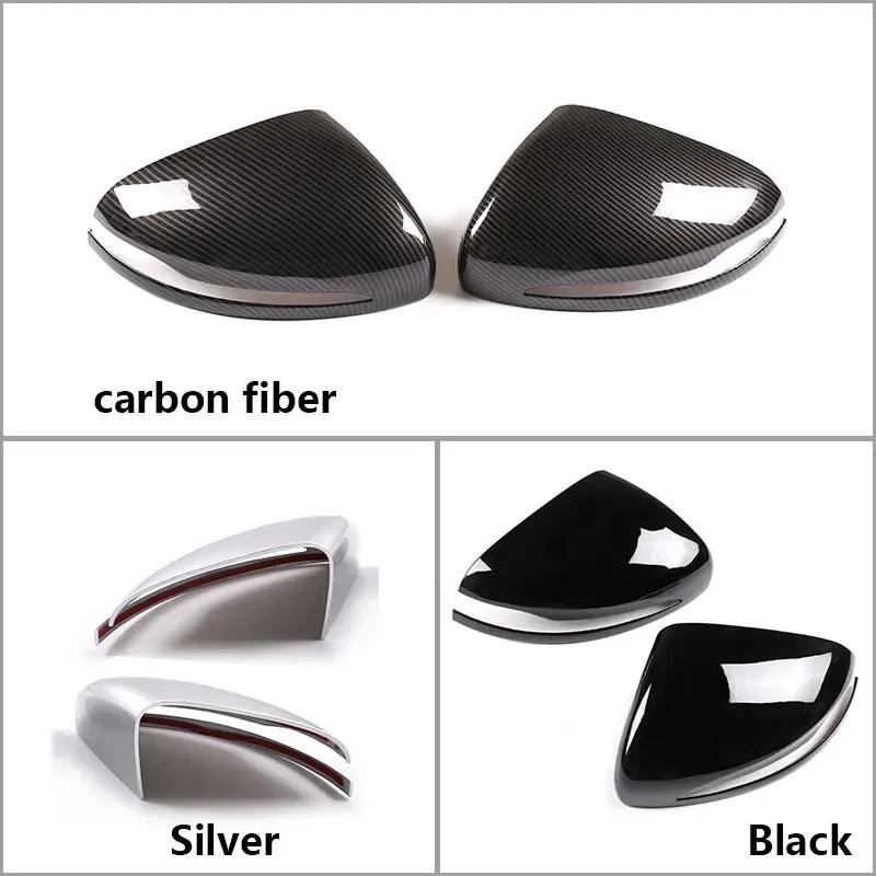 For Mercedes Benz G Class W463 -22 GLE GLS ABS Carbon Fiber Side Door Rearview Mirror Cap Cover Trim Sticker Car Accessories