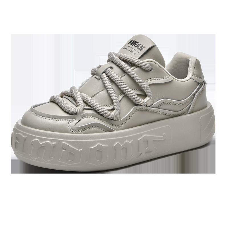 V428 Men'S Fashion Trendy Shoes Casual Men'S Shoes Heightening Soft Sole Soft Surface Comfortable Thick Baseplate Shoes