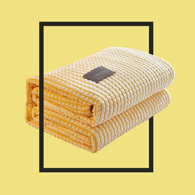 Four Seasons Fleece Blanket Thickened Coral Fleece Blanket Nap Quilt Flannel Sheet Office Use Lunch Break Air -Conditioning Quilt 70x100cm жёлтый