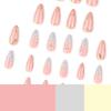 Almond Shape 3D Manicure False Nails - European & American Style