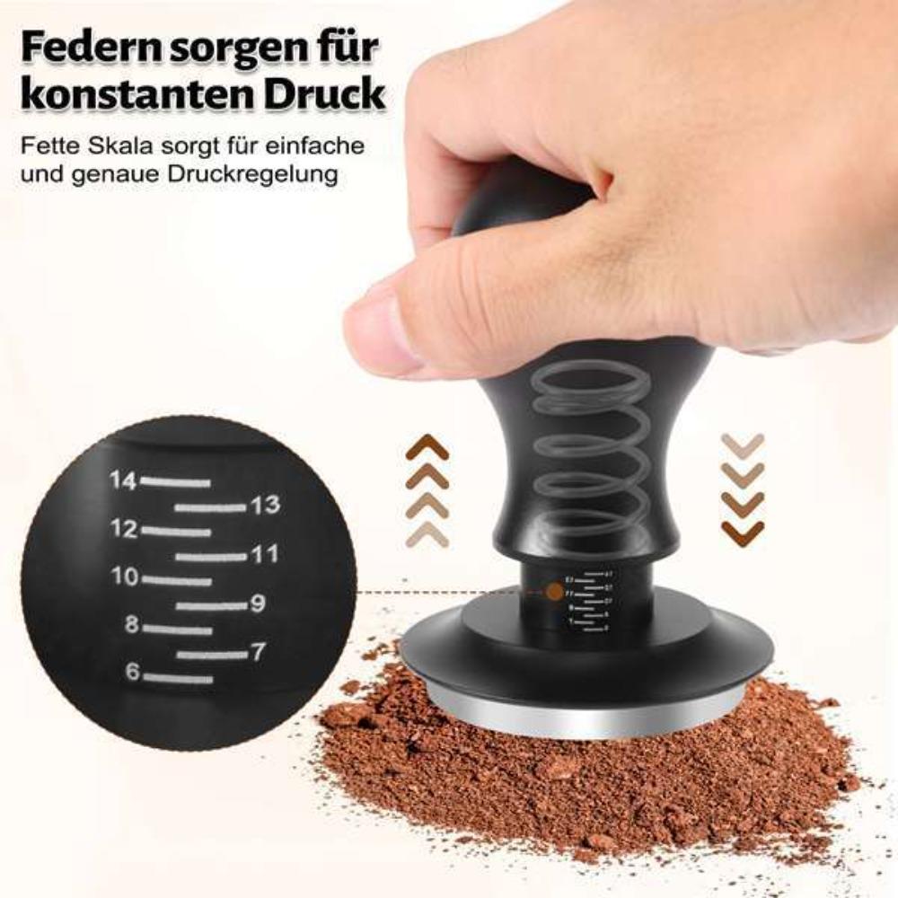 Spring Loaded Coffee Tamper Flat/threaded Bottom Coffee Powder Press Durable Coffee Leveler  Bar