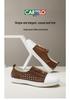 Men's Summer Breathable Casual Slip-on Shoes: Trendy Korean Style Leather Board Shoes