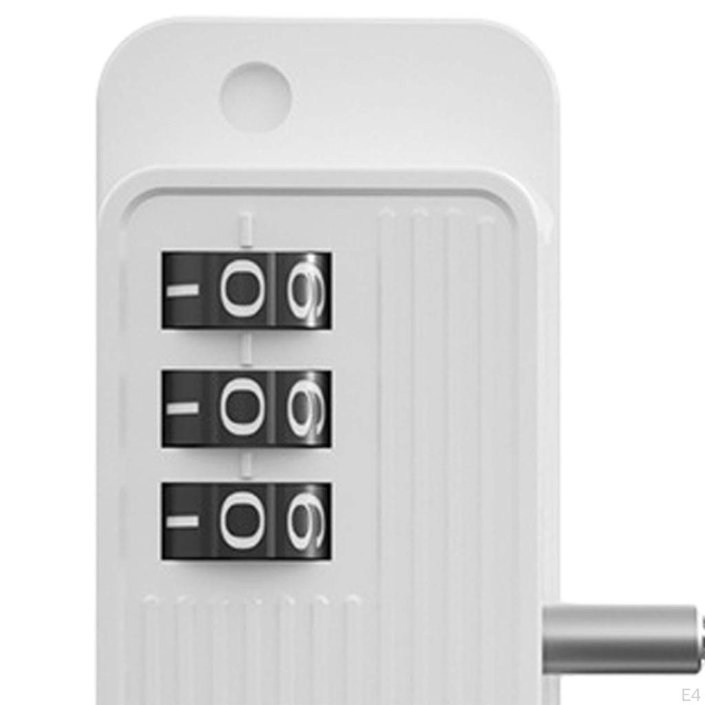 Cabinet Password Lock Refrigerator Latch 17.3cm Steel Cable Easily Install Privacy for