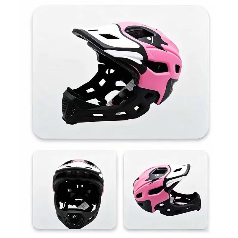 Kids Full Half Helmet Switchable, Breathable Adjustable Safety Helmet for Boys Girls Cycling, Scooter, Multi-Sport