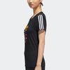 Adidas Neo Three-Stripe Pattern Print Round Neck Short Sleeve T-Shirt Women Tops Black GK1567