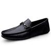 Men's Casual Cowhide Leather Loafers: Slip-On, Flat-Soled, Big Size, Spring Shoes