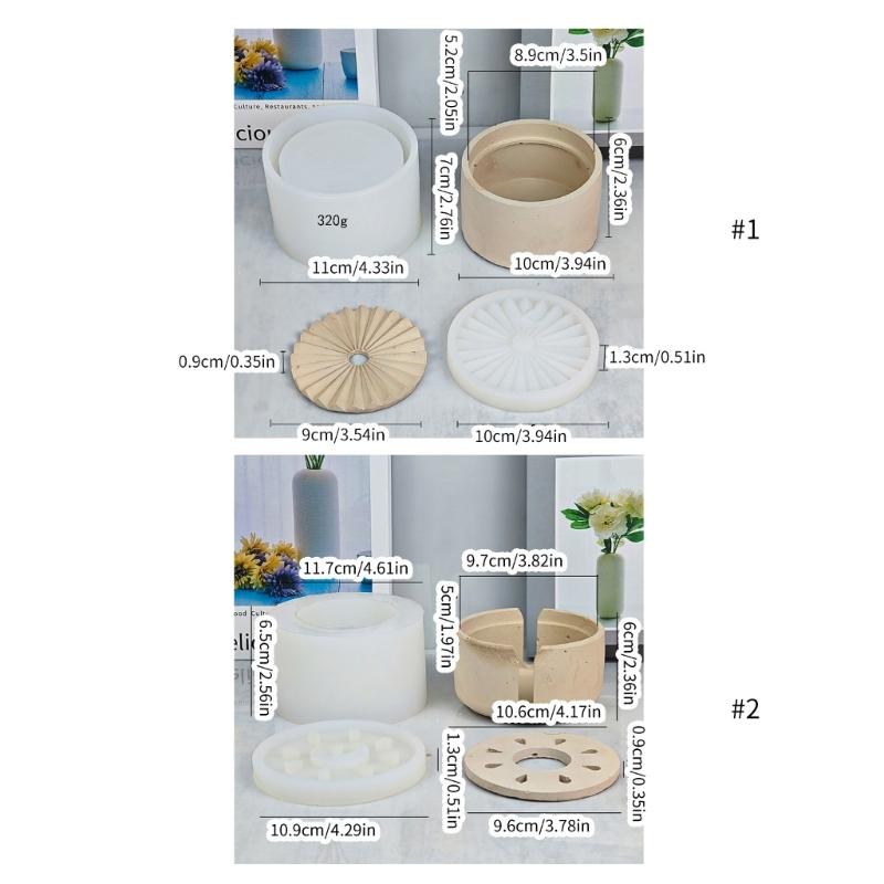 Versatile Concrete Silicone Mold Candle Box Moulds DIY Candle Holder Mould Silicone Material Candlestick Mold for Crafts