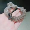 Rhinestone Pearl Elegant Large Hair Tie for Ponytails and Buns