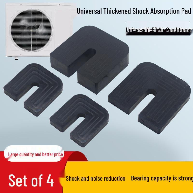 Shock Absorbing Rubber Foot Pad for Air Conditioner Outdoor Unit, Anti-slip & Heightened