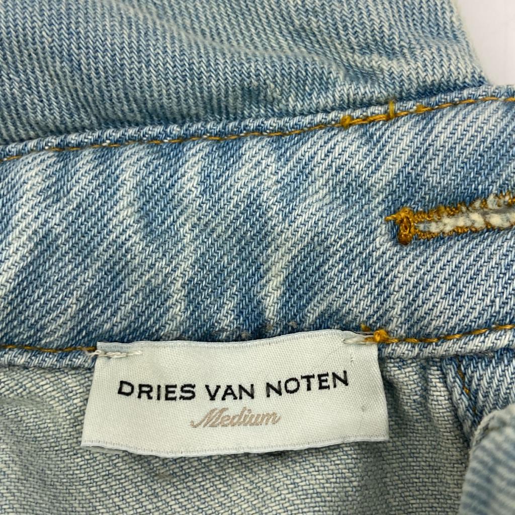 DRIES VAN NOTEN Half-button denim shirt tops 1 blueUsed