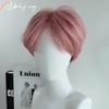Pink Short Wig for Boy Men Cool Cosplay Blonde Black Wigs Synthetic Wig Heat Resistant Fiber Peruca Cacheada Sintetica