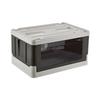 Handun Transparent Side-Opening Folding Storage Box with Wheels and Handle