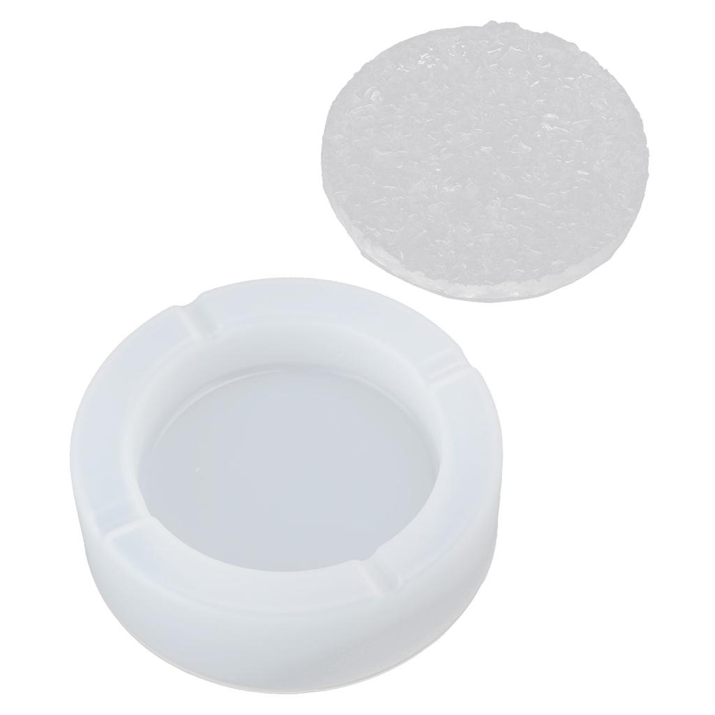1 Set Ashtray Mold DIY Crystal Epoxy Mould Mirror Surface Silicone Storage Box Round Base L