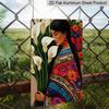 2D Flat, Elegant Woman with Calla Lilies & Colorful Floral Aluminum Art - Perfect for Home Decor, Wall Art, Living Room, Bedroom, Mexican Inspired