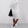 Anmurye Summer Tracksuit Short Sleeve and Casual Oversized Adjustable Solid White L Men's Set, T-Shirt Shorts, V-Neck, Fit, Comfortable, Waist, Color,