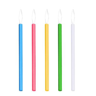 Pack of 100 Plastic Sewing Threader for Easy Needle Threading Guide Flexible and Safe Handicraft Tool for Craft Project