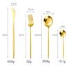 24 Pieces Stainless Steel Luxury Tableware Cutlery Set Gold Tableware Set Knife Fork Spoon Dishwasher Portable Tableware