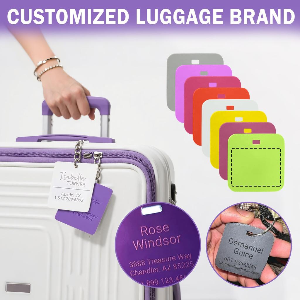 Personalized Custom Acrylic Luggage Tags Backpack Tags Luggage Tags Backpack Name Tags Travel Accessories