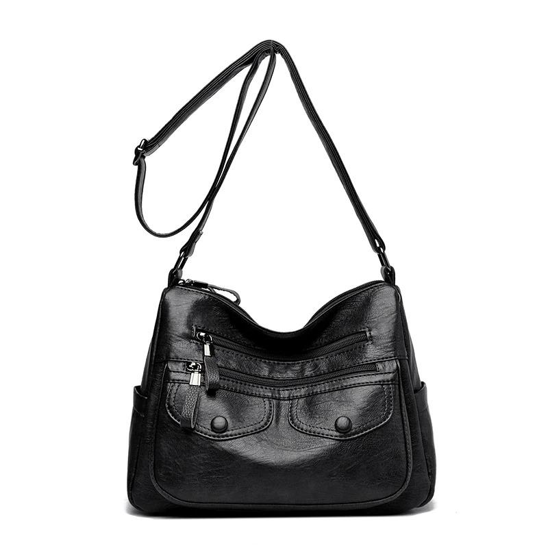 תיק צד נשים רטרו, תיק כתף לנשים, תיק נשים יומיומי מעור PU רך, מתאים לשימוש יומיומי, קניות, נסיעות לעבודה