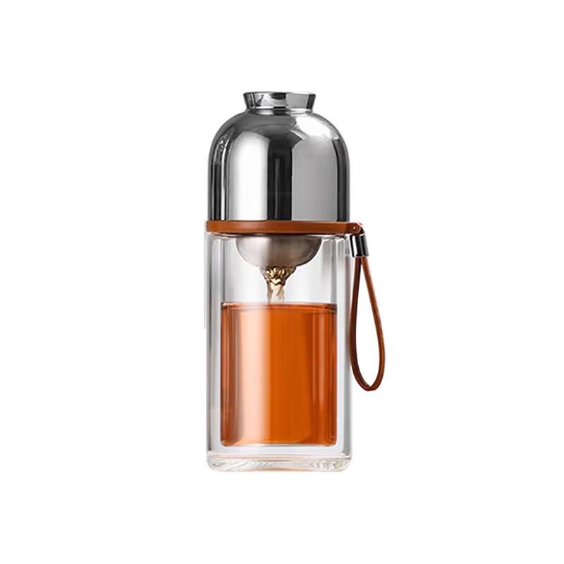 Magnetic Tea Infuser Double-Layer Glass Mug