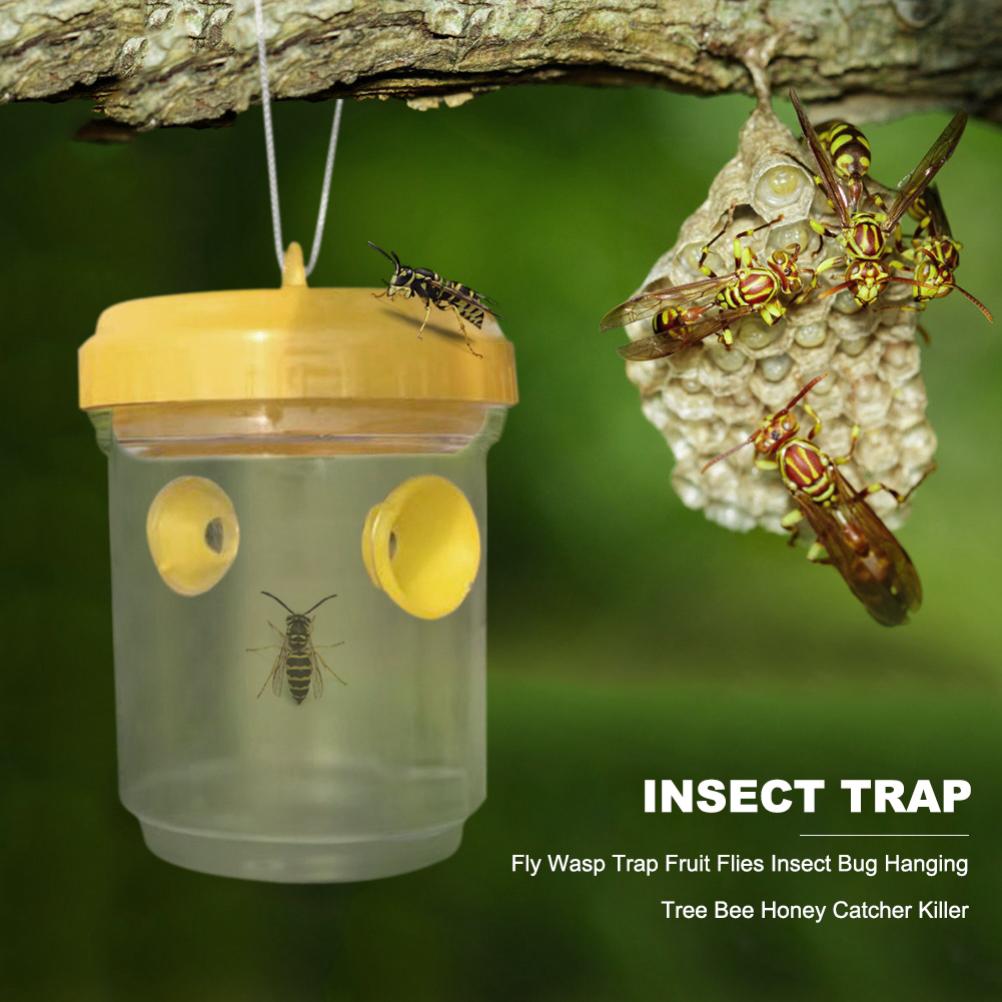 Wasp Trap Hanging Wasp Cather Wasp Killer Reusable Bee Trap Catcher for Wasps Hornets Insects Fruit
