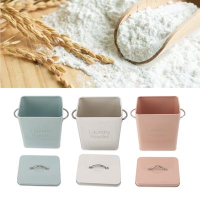Laundry Room Container with Dual Side Handles Farmhouse Laundry Powder Container for Washing Powder Rice Dog Food
