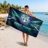 Wigan Warriors Customized Name Text Beach Towel, Soft Absorbent Towel Beach Pool Travel Personal Gift